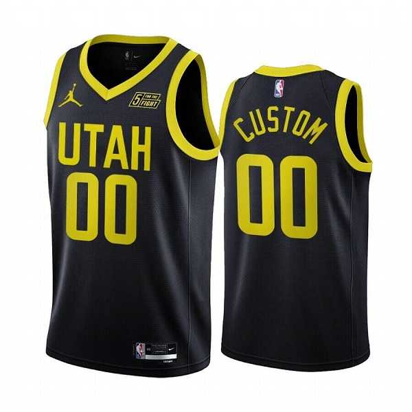 Men & Youth Customized Utah Jazz 2022-23 Black Association Edition Stitched Jersey